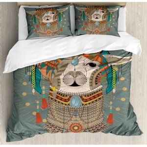 Gipsy Lama Duvet and Pillow Shams (FULL)